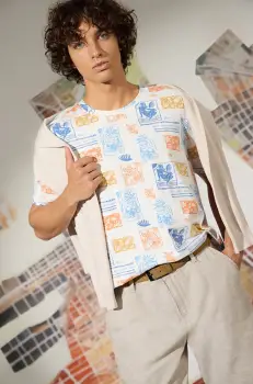 Medicine tricou barbati, culoarea bej, modelator imagine