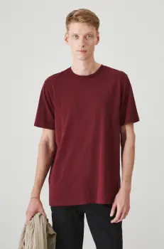 Medicine tricou barbati, culoarea bordo, neted imagine