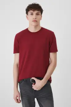 Medicine tricou barbati, culoarea bordo, neted imagine