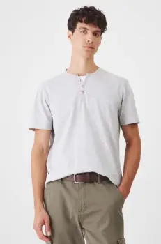 Medicine tricou barbati, culoarea gri, neted imagine