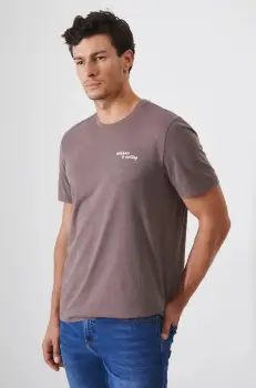 Medicine tricou barbati, culoarea maro, cu imprimeu imagine