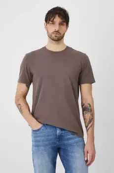 Medicine tricou barbati, culoarea maro, neted imagine