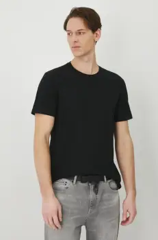 Medicine tricou barbati, culoarea negru, neted imagine