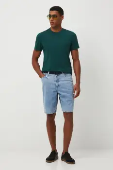 Medicine tricou barbati, culoarea turcoaz, neted imagine