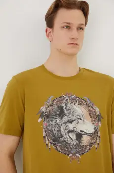 Medicine tricou barbati, culoarea verde, cu imprimeu imagine