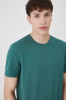 Medicine tricou barbati, culoarea verde, neted imagine