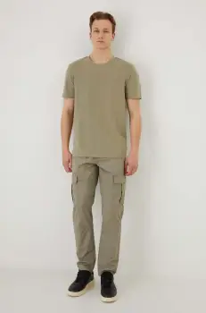 Medicine tricou barbati, culoarea verde, neted imagine