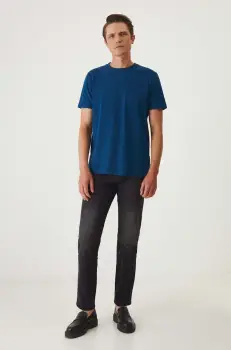 Medicine tricou barbati, culoarea verde, neted imagine