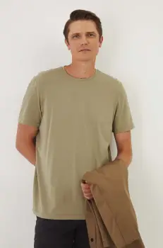 Medicine tricou barbati, culoarea verde, neted imagine