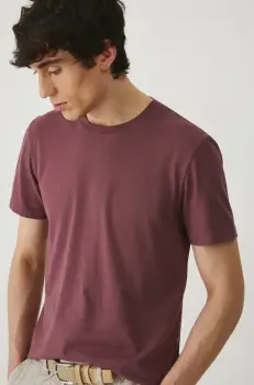 Medicine tricou barbati, culoarea violet, neted imagine