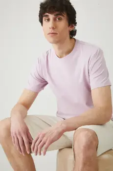 Medicine tricou barbati, culoarea violet, neted imagine