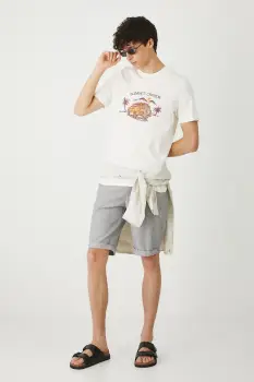 Medicine tricou culoare bej pentru barbati cu imprimeu imagine