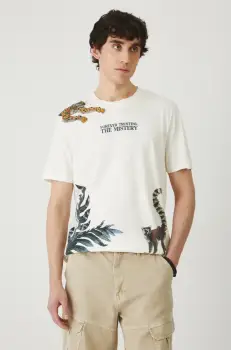 Medicine tricou culoarea bej, cu imprimeu imagine