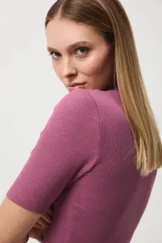 Medicine tricou culoarea bej, cu turtleneck imagine