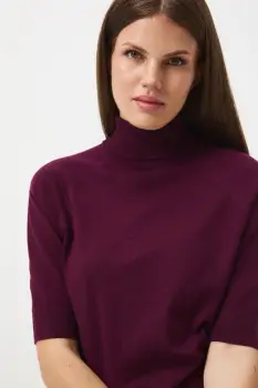 Medicine tricou culoarea bordo, cu guler imagine