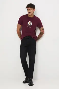 Medicine tricou culoarea bordo, cu imprimeu imagine