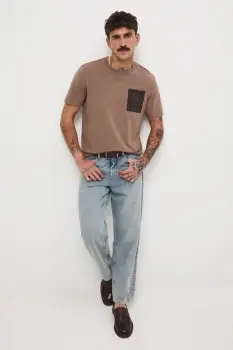 Medicine tricou culoarea maro, cu imprimeu imagine