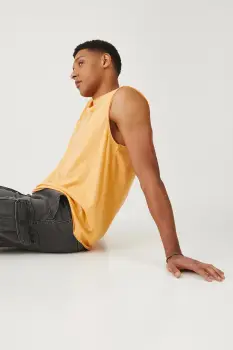 Medicine tricou de bumbac culoare portocalie masculina imagine