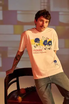 Medicine tricou din bumbac barbati, culoarea alb, cu imprimeu imagine