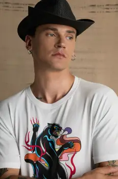 Medicine tricou din bumbac barbati, culoarea alb, cu imprimeu imagine