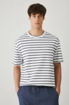 Medicine tricou din bumbac barbati, culoarea albastru marin, modelator imagine