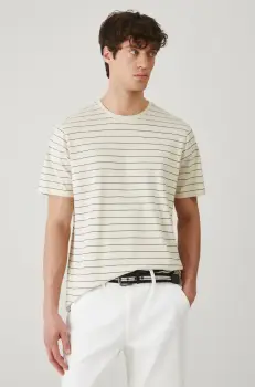 Medicine tricou din bumbac barbati, culoarea bej, modelator imagine