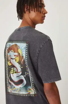 Medicine tricou din bumbac barbati, culoarea gri, cu imprimeu imagine