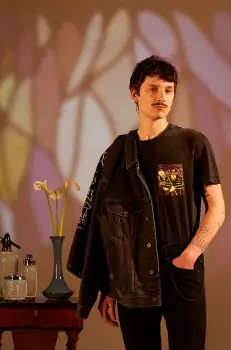 Medicine tricou din bumbac barbati, culoarea gri, cu imprimeu imagine