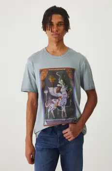 Medicine tricou din bumbac barbati, culoarea gri, cu imprimeu imagine