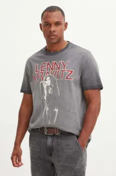 Medicine tricou din bumbac barbati, culoarea gri, cu imprimeu imagine