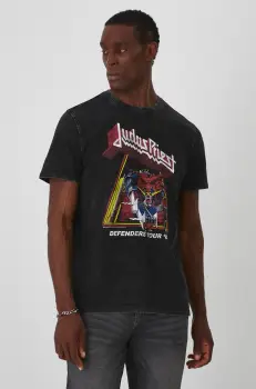 Medicine tricou din bumbac barbati, culoarea gri, cu imprimeu imagine