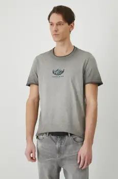 Medicine tricou din bumbac barbati, culoarea gri, cu imprimeu imagine