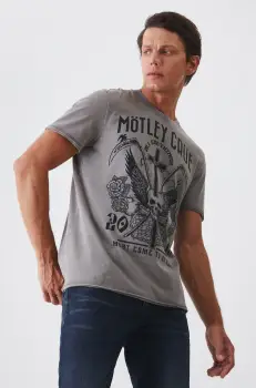 Medicine tricou din bumbac barbati, culoarea gri, cu imprimeu imagine