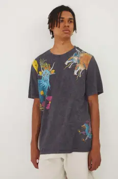 Medicine tricou din bumbac barbati, culoarea gri, cu imprimeu imagine