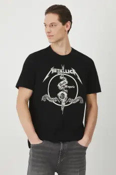 Medicine tricou din bumbac barbati, culoarea negru, cu imprimeu imagine