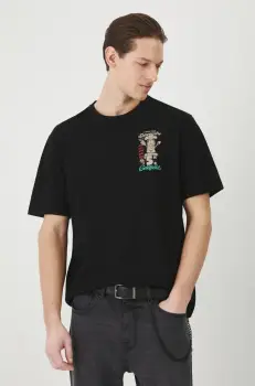 Medicine tricou din bumbac barbati, culoarea negru, cu imprimeu imagine