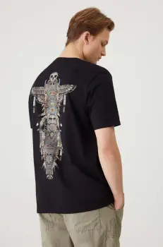 Medicine tricou din bumbac barbati, culoarea negru, cu imprimeu imagine