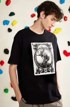 Medicine tricou din bumbac barbati, culoarea negru, cu imprimeu imagine