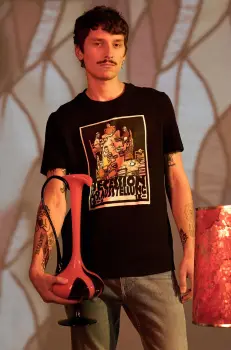 Medicine tricou din bumbac barbati, culoarea negru, cu imprimeu imagine