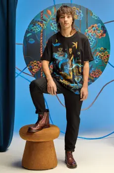 Medicine tricou din bumbac barbati, culoarea negru, cu imprimeu imagine