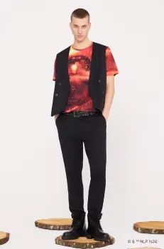 Medicine tricou din bumbac barbati, culoarea negru, cu imprimeu imagine