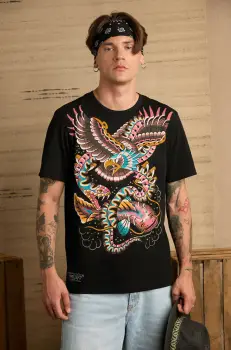 Medicine tricou din bumbac barbati, culoarea negru, cu imprimeu imagine