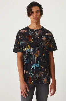 Medicine tricou din bumbac barbati, culoarea negru, modelator imagine