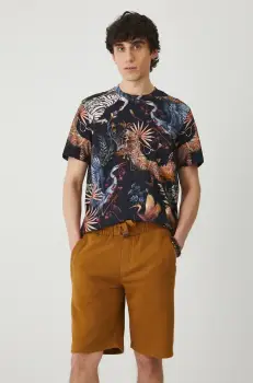 Medicine tricou din bumbac barbati, culoarea negru, modelator imagine