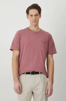 Medicine tricou din bumbac barbati, culoarea roz, neted imagine