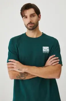 Medicine tricou din bumbac barbati, culoarea turcoaz, cu imprimeu imagine