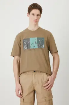 Medicine tricou din bumbac barbati, culoarea verde imagine