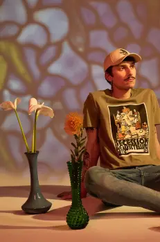 Medicine tricou din bumbac barbati, culoarea verde, cu imprimeu imagine