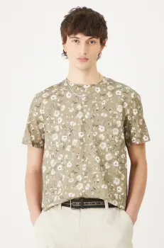 Medicine tricou din bumbac barbati, culoarea verde, modelator imagine