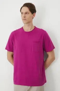 Medicine tricou din bumbac barbati, culoarea violet, neted imagine